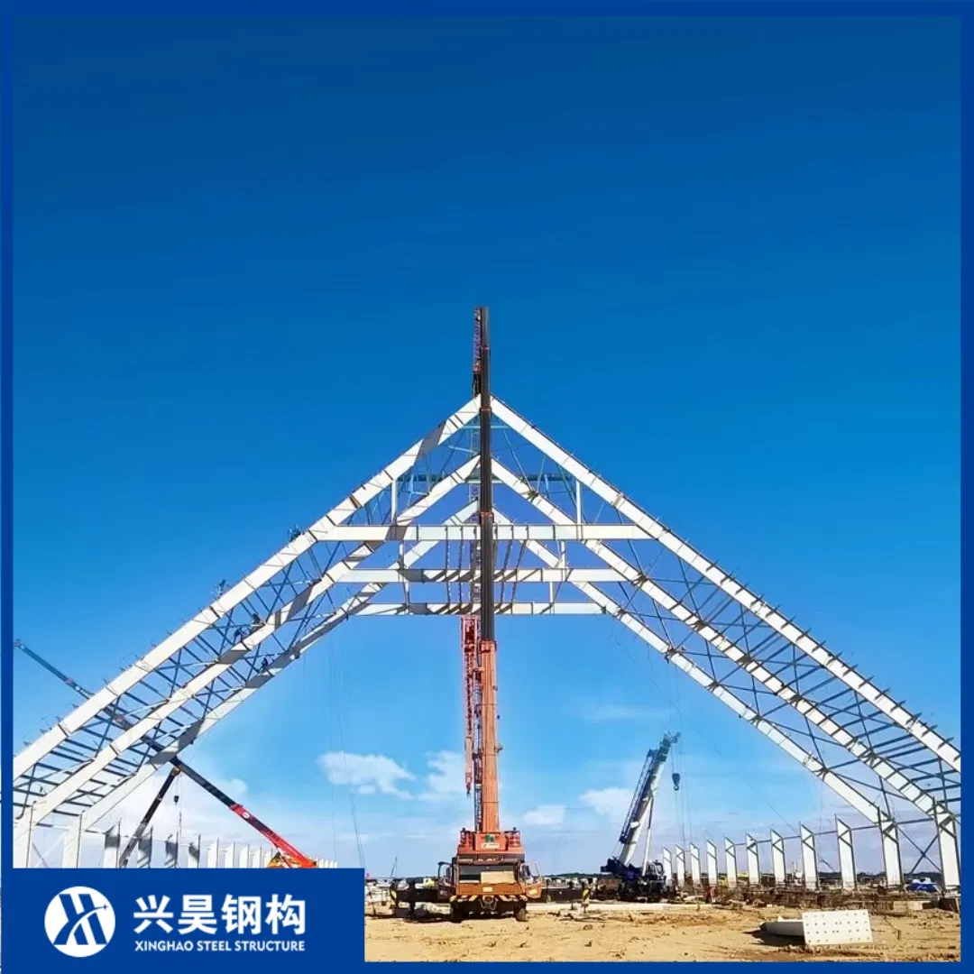 Hot-DIP Galvanized Box Column Heavy Steel Workshop Prefabricated/Prefab Industrial Metals Warehouse Heavy Steel Structure Workshop
