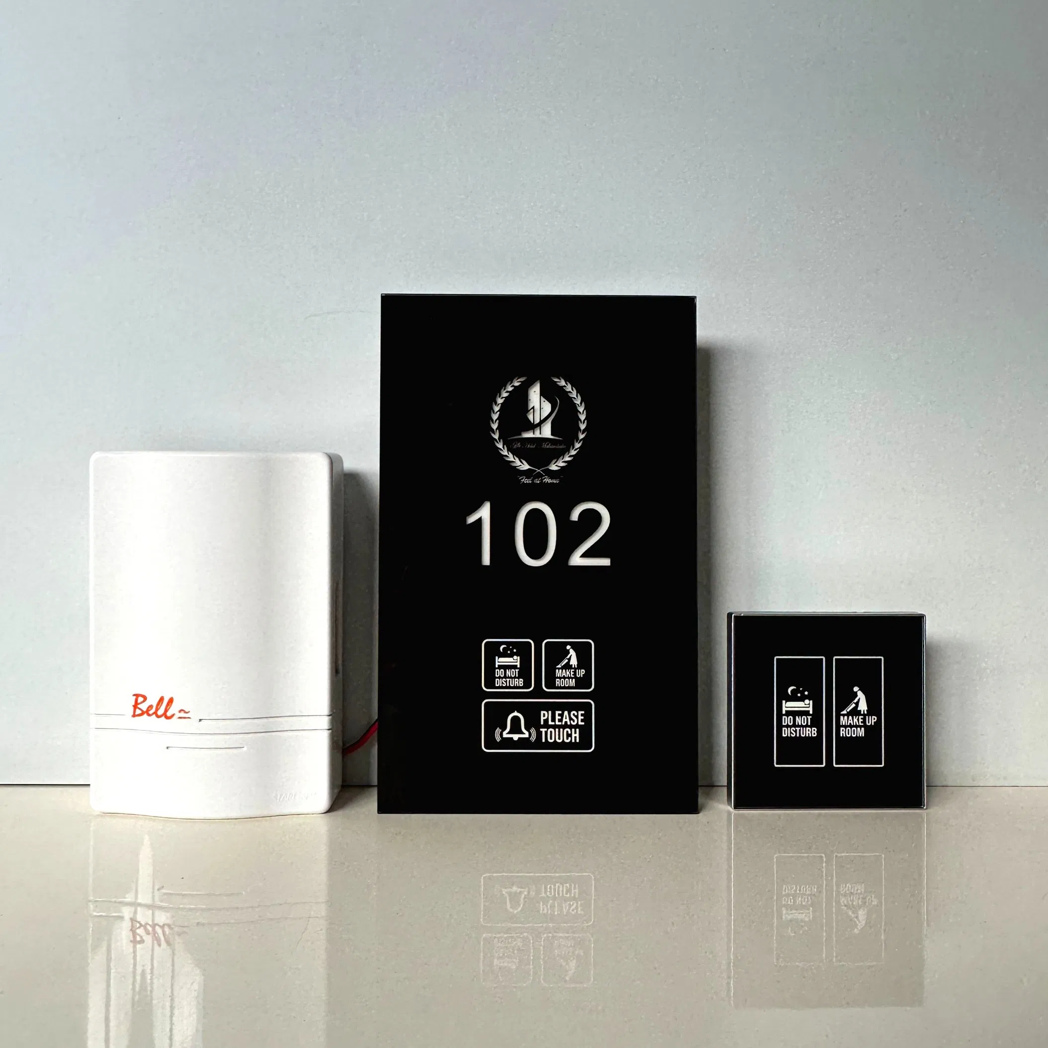 High-Tech Hotel Touch Doorbell Featuring Customizable Chimes and LED Notification