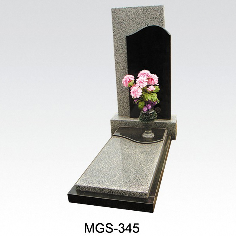 Russia Ukraine Black Big Size Luxury Single Monument Tombstone with Column for Cemetery