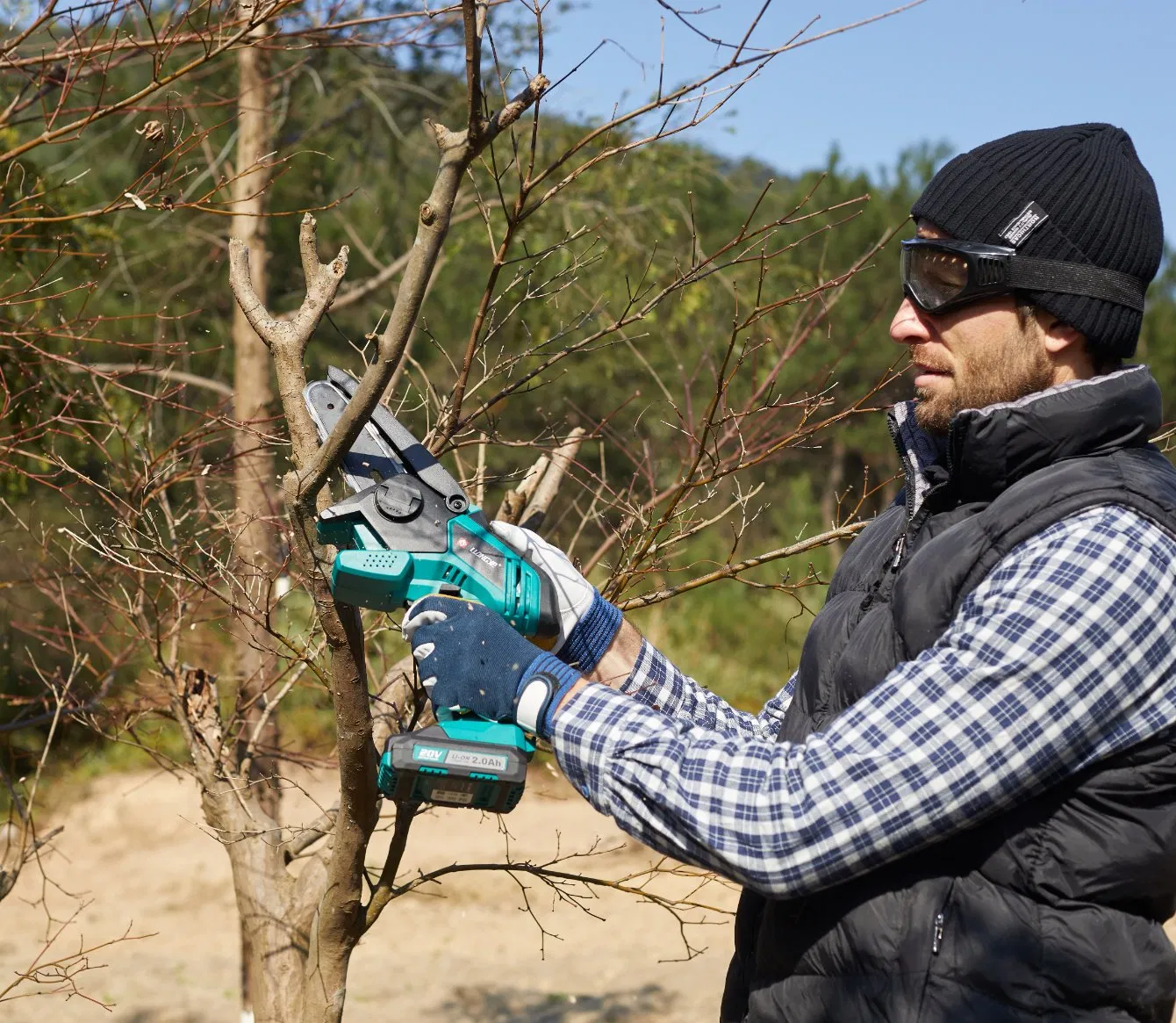 Liangye Cordless Branch Pruning Tools 20V Battery Pole Chain Saw