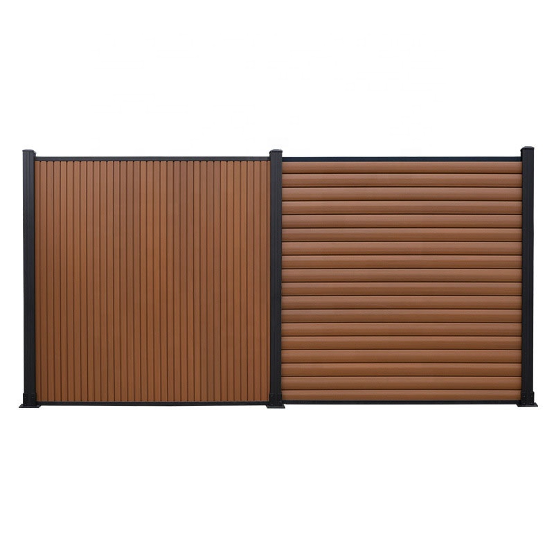 Wood Plastic Composite Waterproof Interior Decorative Metal Aluminum Garden Steel Wire WPC Balcony Outdoor 3D Chain Link Temporary PVC Color Garden Fence Panel