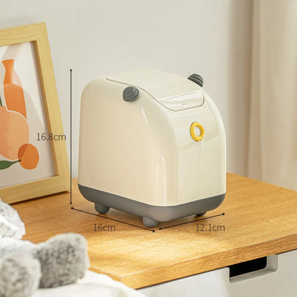 Mini Desk Trash Can Tiny Waste Basket Desktop Flip Cover Mi23077