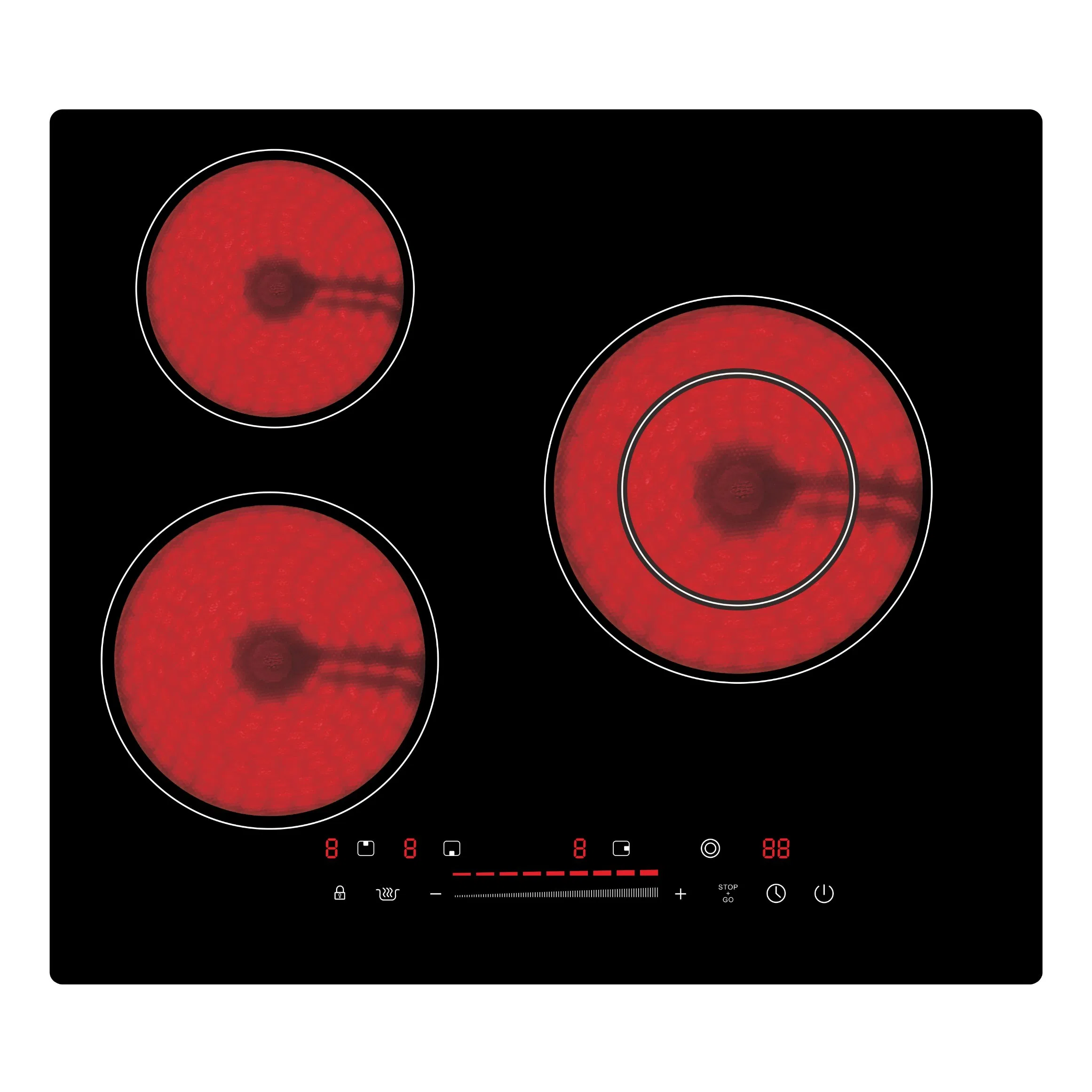 60CM Ceramic hob with 3 hobs/cooking zone with CB and CE certification