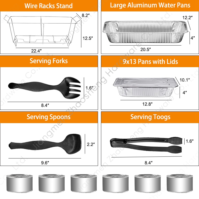 Serving Frame Tray Hotel Party Food Warmer Chafer Dish Stand Kit Disposable Wire Chafing Dish Buffet Set