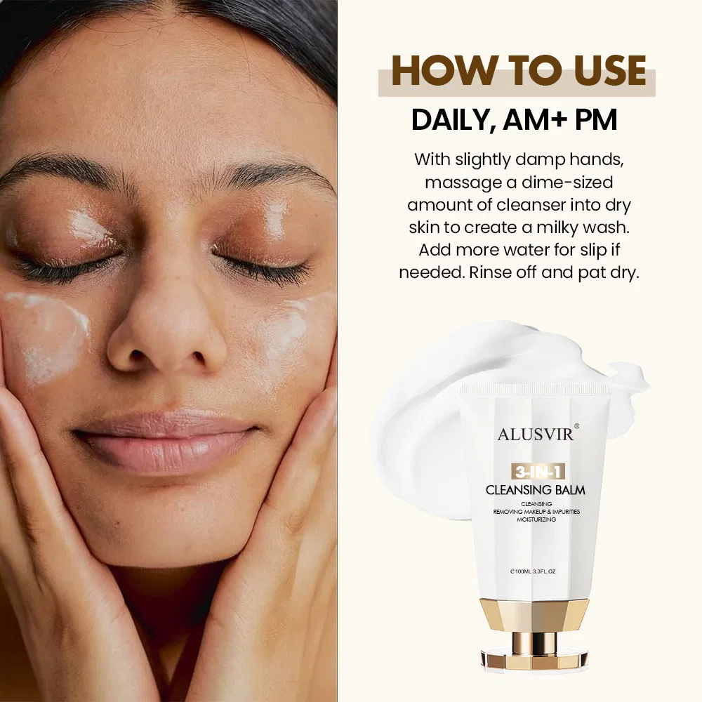 3 in 1 Makeup Remover Organic Deep Cleansing Moisturizing Removal Cream
