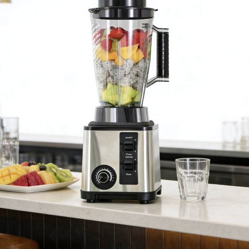 Multifunctional Baby Food Blender Juicer Extractor Stainless Steel 6 Blades 3 Speed 36db Quiet Motor