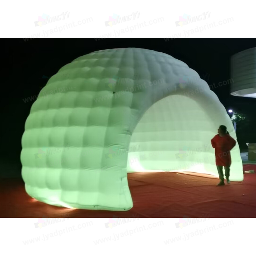 Custom Cheap Outdoor White 420D Oxford Fabric Party Event Inflatable Air Tent Igloo with LED lights