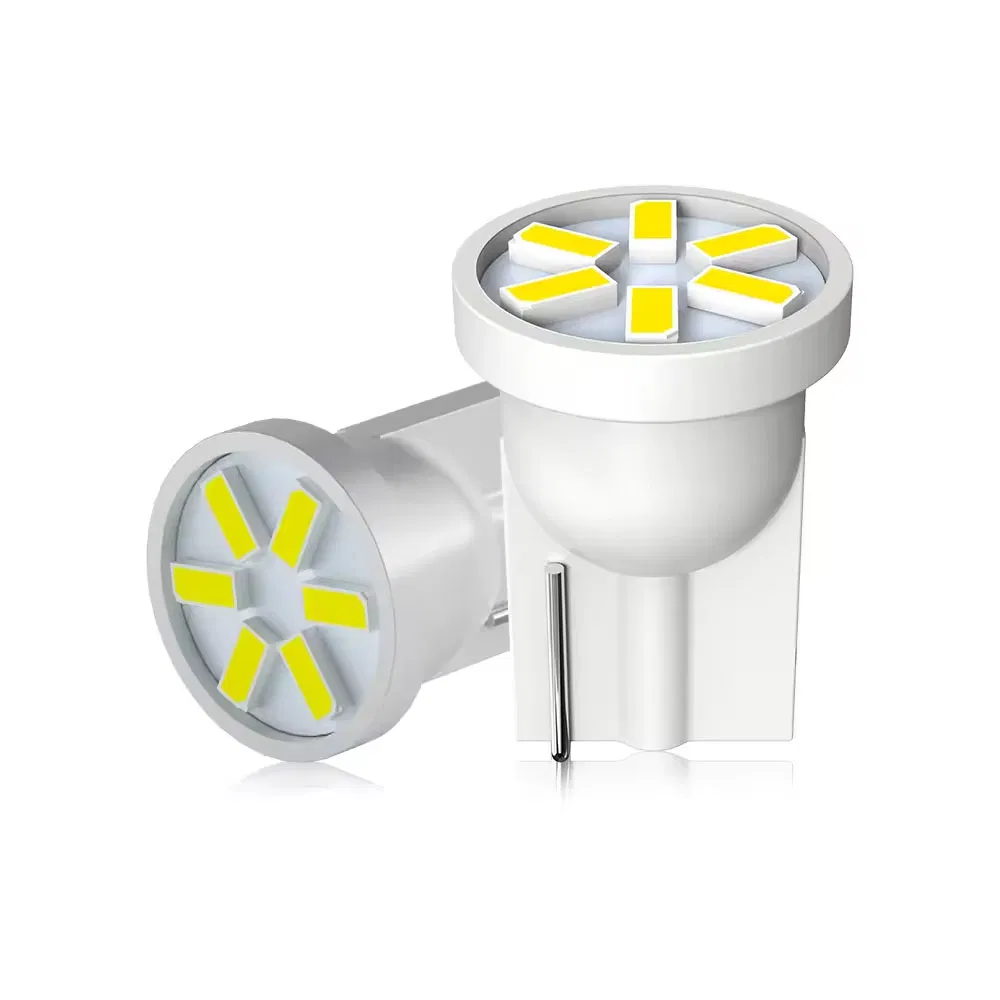 Светодиодная лампа W5W T10 для авто, 3014 чип, 6W