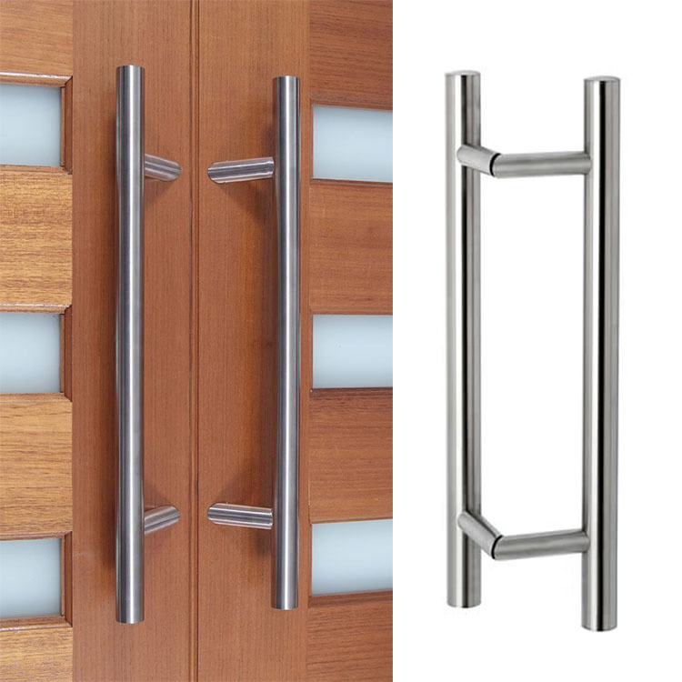 Modern H Shape Offset Stainless Steel Wood Glass Door Pull Handle for Main Door