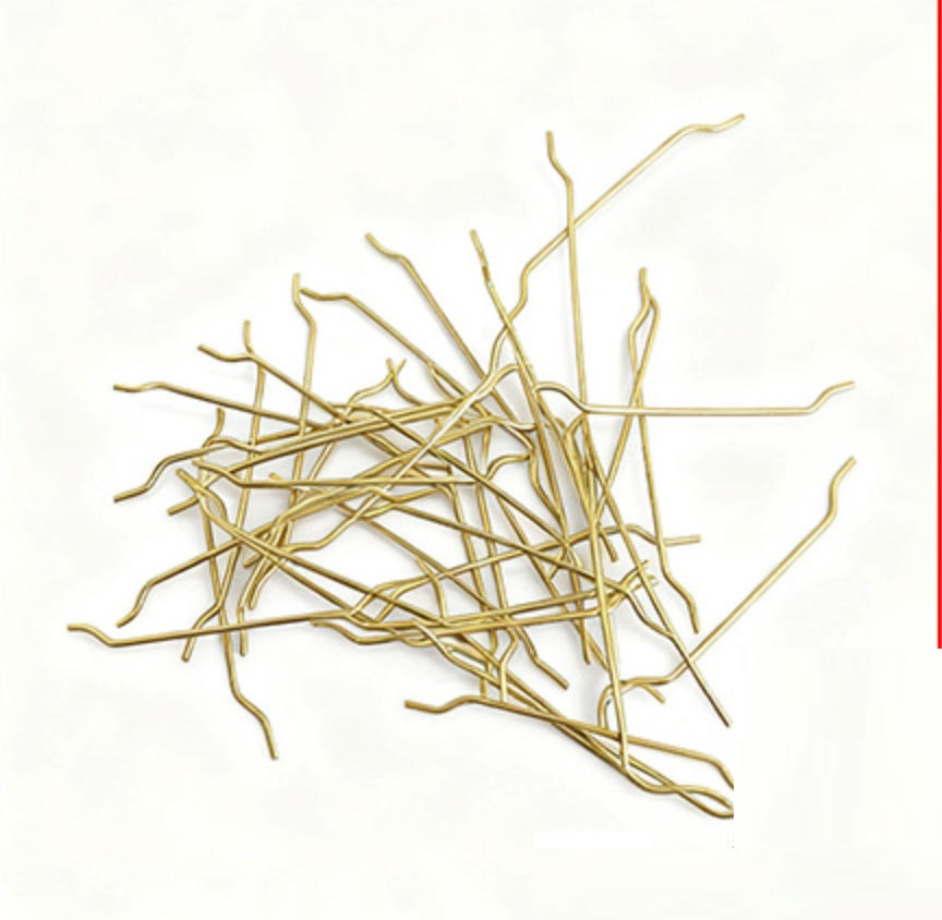 0.2X13mm 2850MPa Brass Coated Carbon Steel Fibers for Concrete Reinforcement Concrete Micro Steel Fiber/Basalt Fiber Composite Steel Bars Fiber Stripper Steel