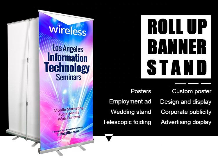 Trade Show 200cm Height Flex Plastic Easter Series Roll up Stand Banner for Advertising