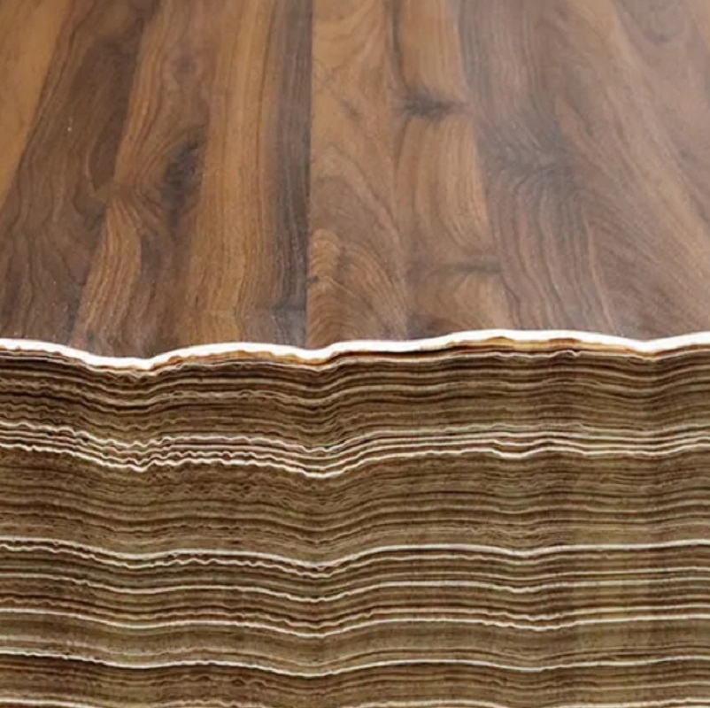 New Design Home Decor Veneer Melamine Face Laminated Engineered Poplar Wood Veneer Paper Sheets Decorative Layer Veneer