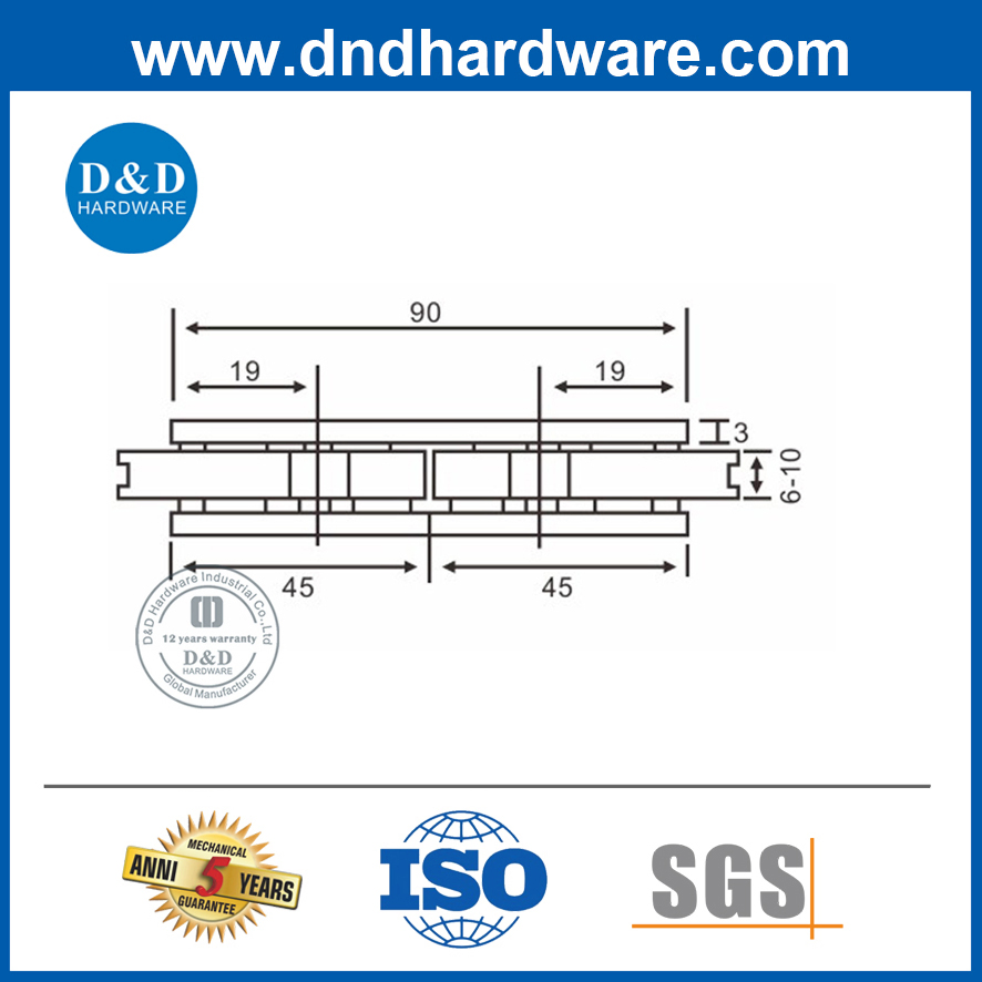 Glass Fitting Hardware Stainless Steel Shower Clip for Bathroom Door