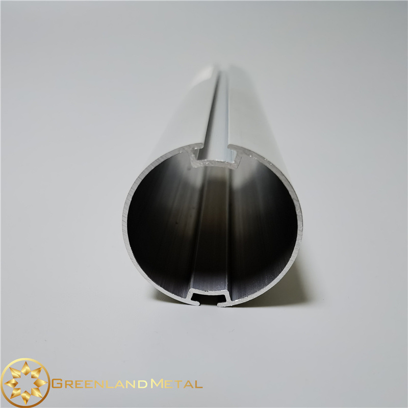 40mm Two Slot Mill Finish Aluminium Alloy Roller Tube