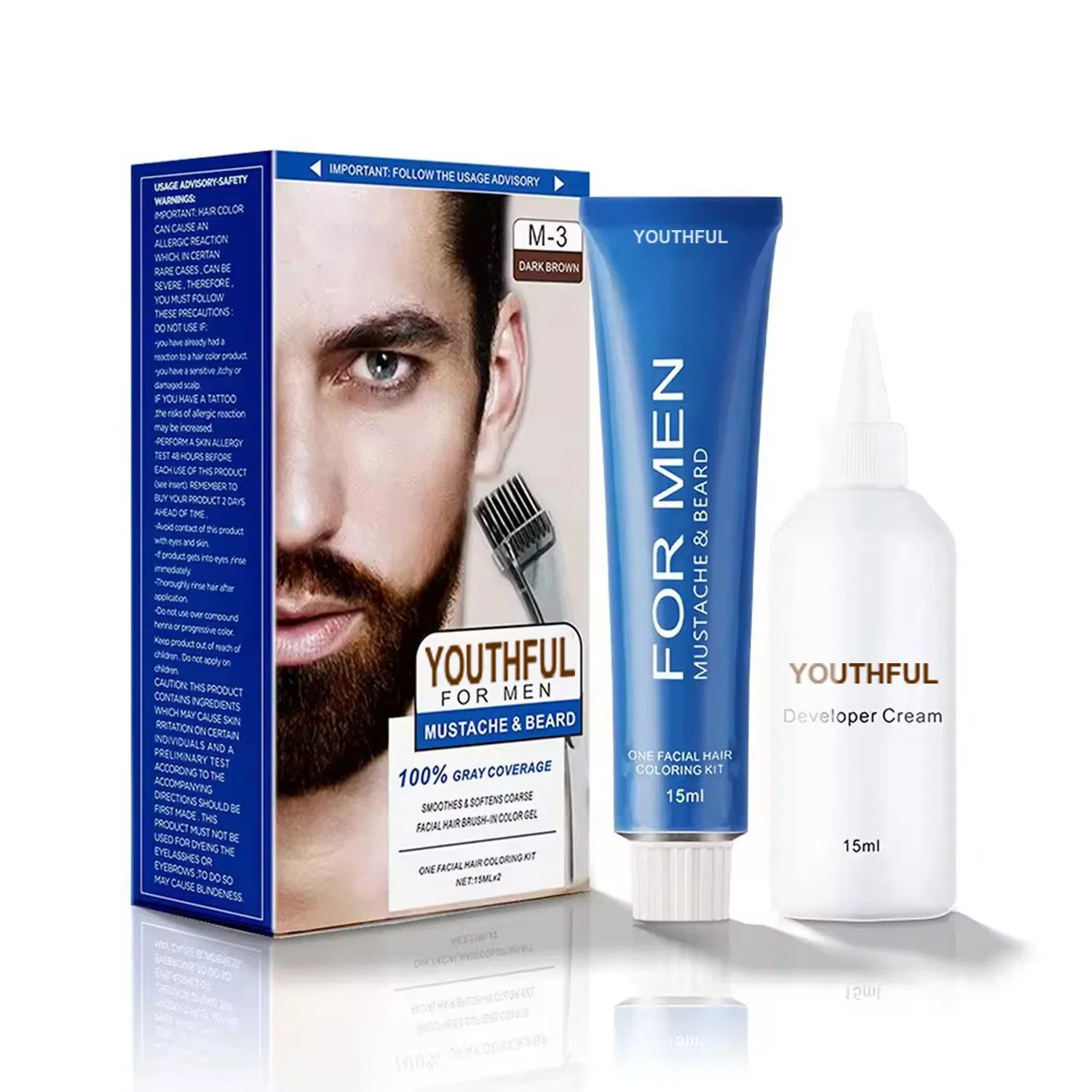 Ammonia Free Permanent Colors Natural Hair Dye Color for Beard