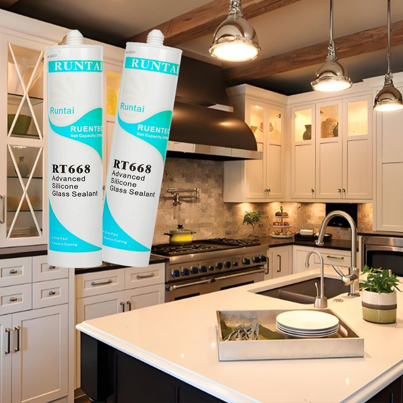 Clear Acetic Silicone Sealant 300ml for Glass Bonding