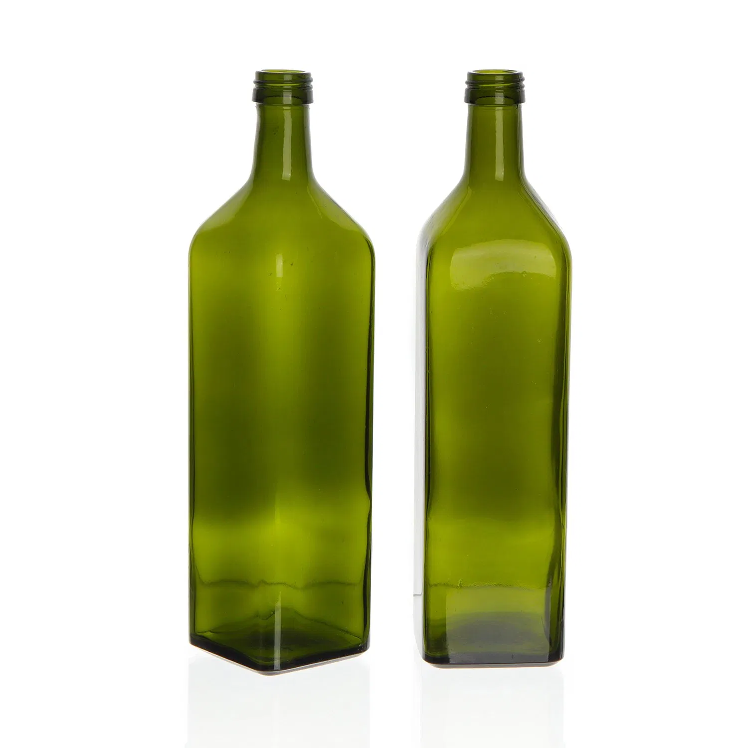 Recyclable 750ml 1000ml Transparent Square Glass Olive Oil Bottles with Cap