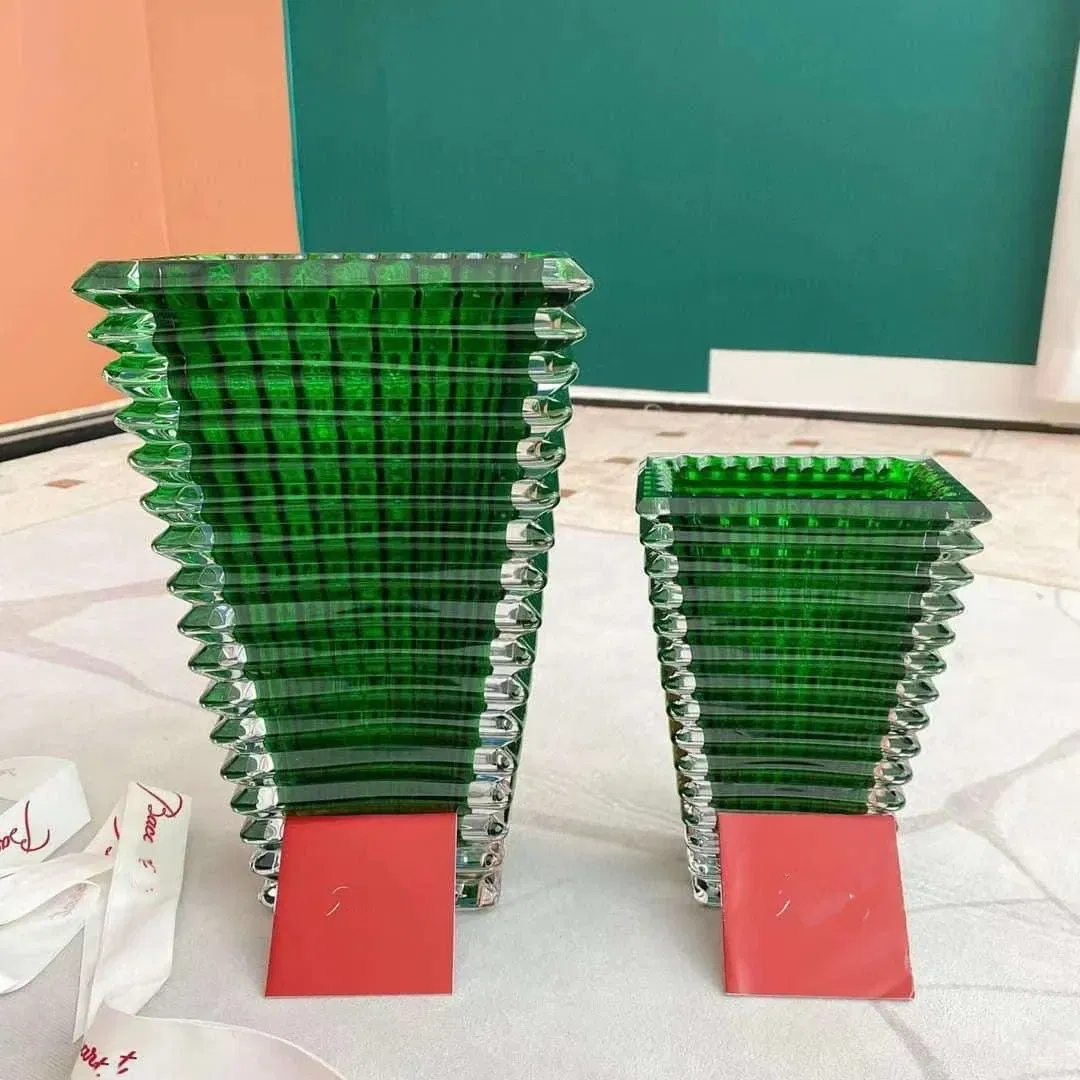 France Baccarats Premier Crystal Bottle High Quality Flower Vase with Original Logo and Gift Box for Home Decor