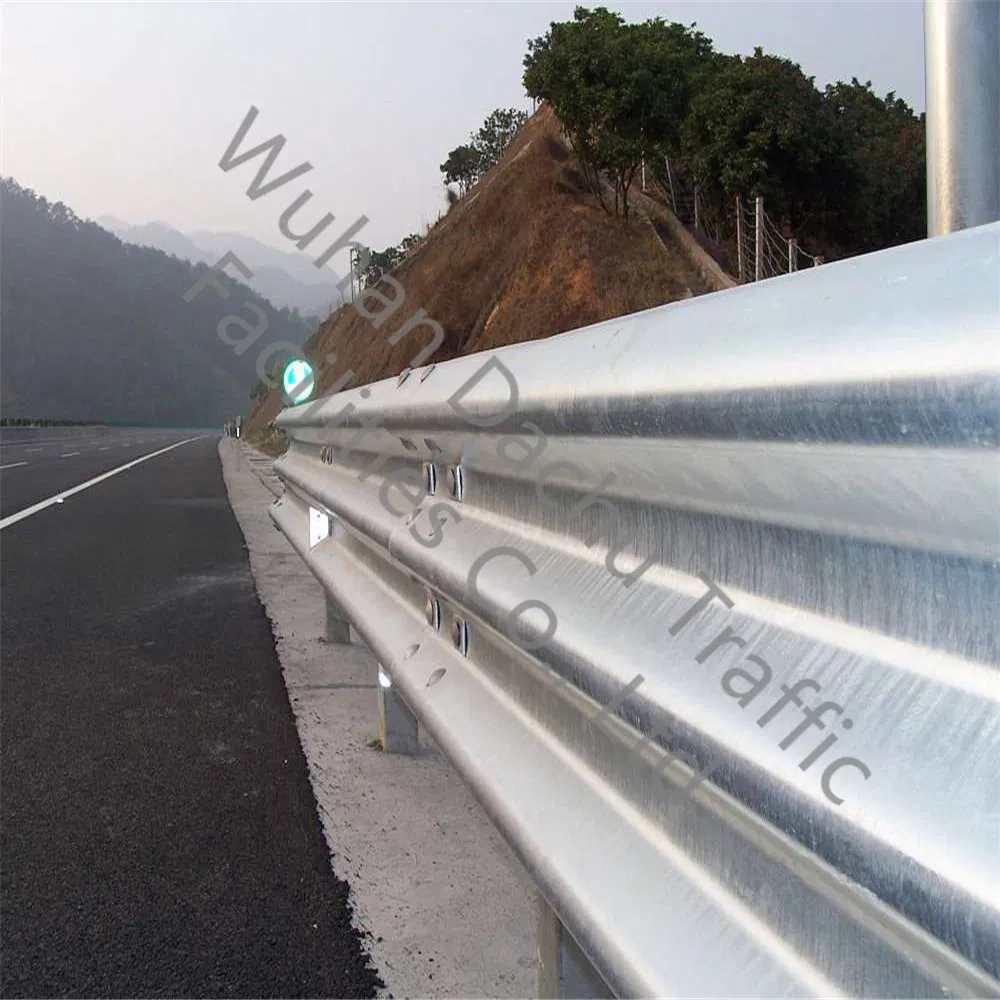 Galvanized Carbon Steel Thrie Beam Highway Crash Barrier