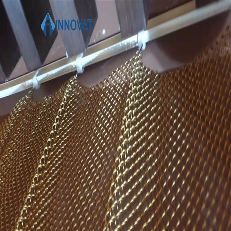 Chain Link Coil Type Metal Mesh Curtain/Window Drapery/Metal Coil Curtain