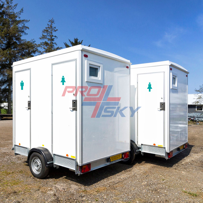 Prosky Mobile Public Outdoor Toilet Cabin Prefab Sanitation Unit for Construction & Emergency