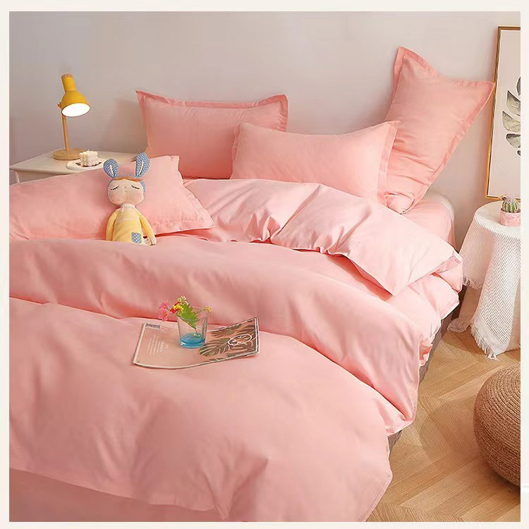 Simple Style Skin Friendly Cotton Bed Sheet Washed Cotton Bed Sheet