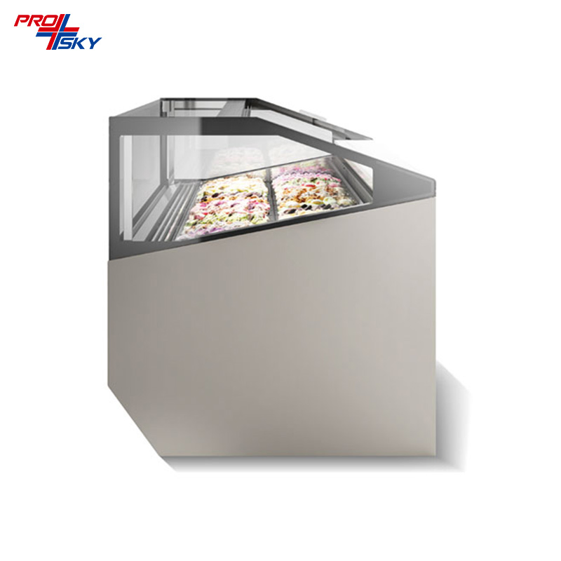 Portable Gelato Ice Cream Freezer Showcase Display