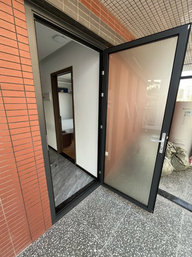 Sleek Minimalist Aluminum Alloy Swing Door for Modern Spaces