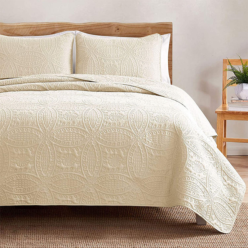 Chinese Wholesale Customized Microfiber Quilted Bedspread Ultrasonic Bedspread