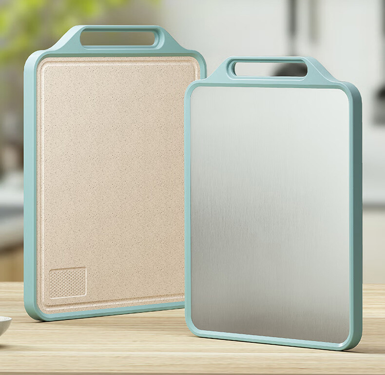 Household Double-Sided Anti-Slip and Mildew-Proof Cutting Board Kitchen Fruit Antibacterial Stainless Steel Wholesale