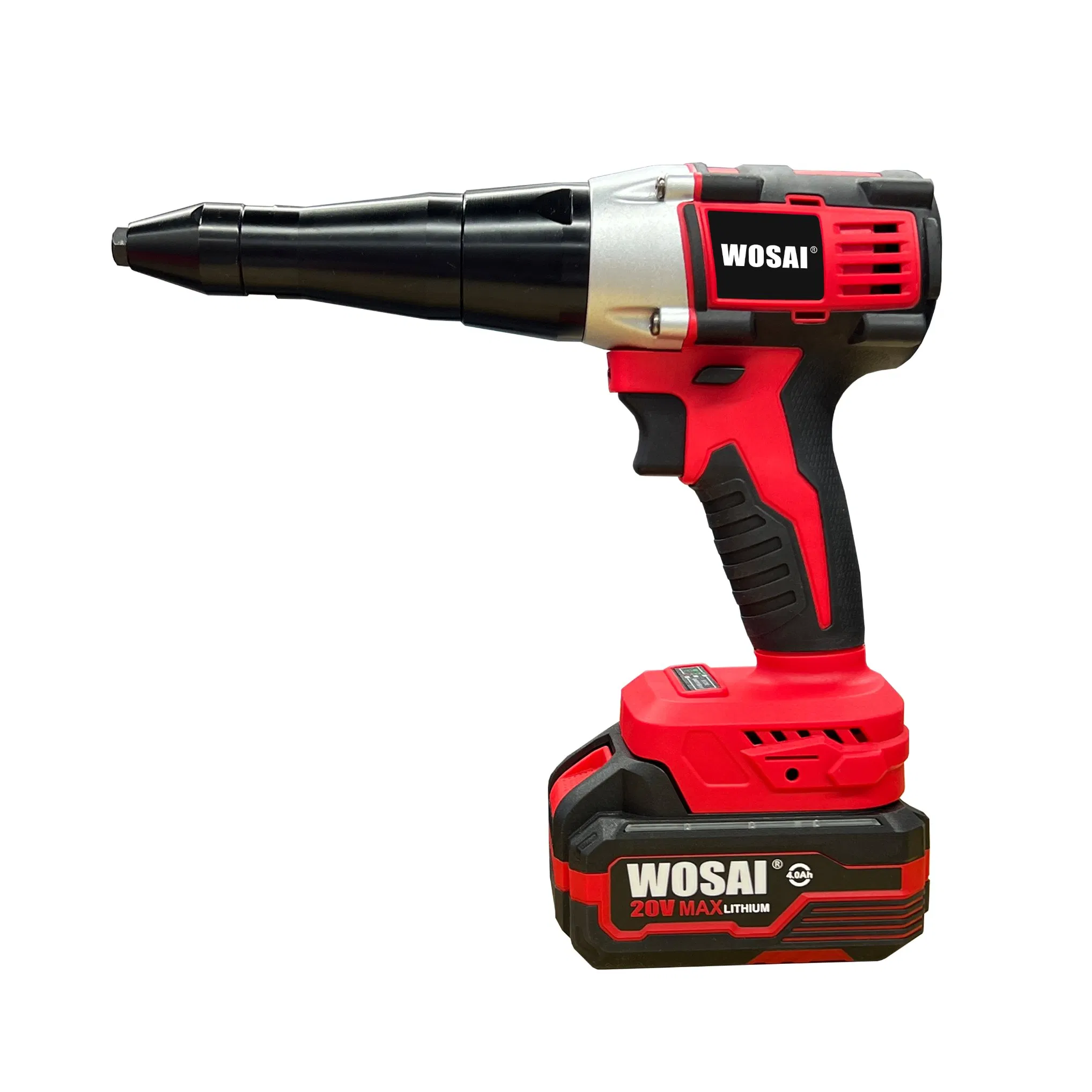 Wosai Lightweight and Durable Handheld 20V Brushless Rivet Gun Cordless Electric Riveter Gun 2.4-5.0mm Battery Automatic Rivet