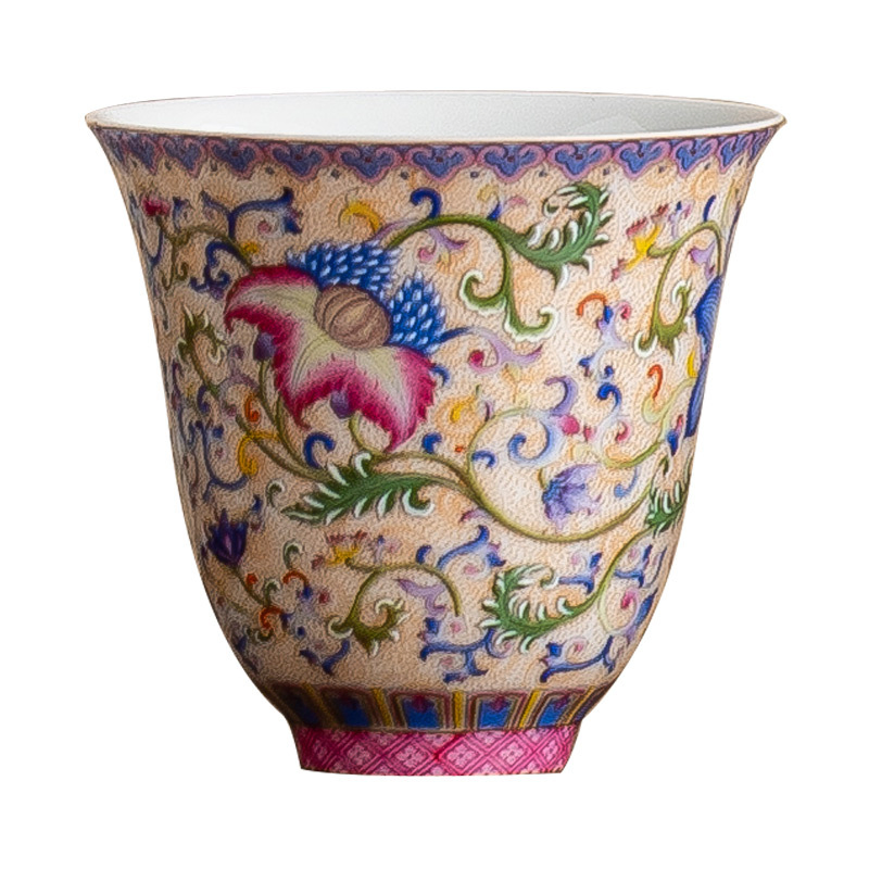 Elegant Enamel Aroma Teacup Set for High Aesthetic Tea Lovers