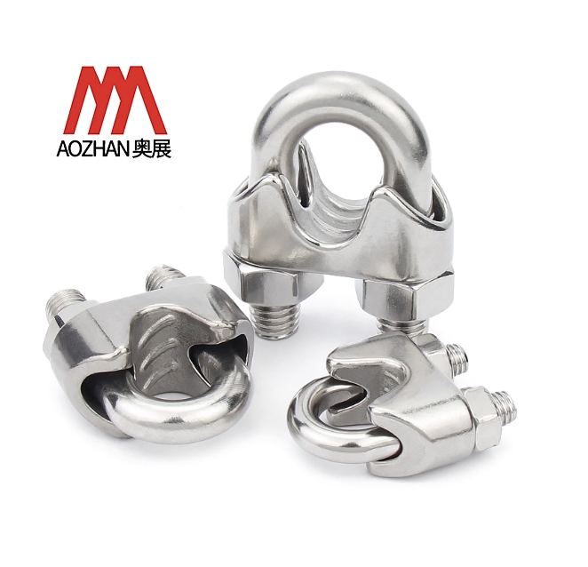 Aozhan 304/316 Stainless Steel Wire Rope Clamp U-Shaped Clamp Wire Clamp Head Wire Clamp Lock Buckle Clip Head
