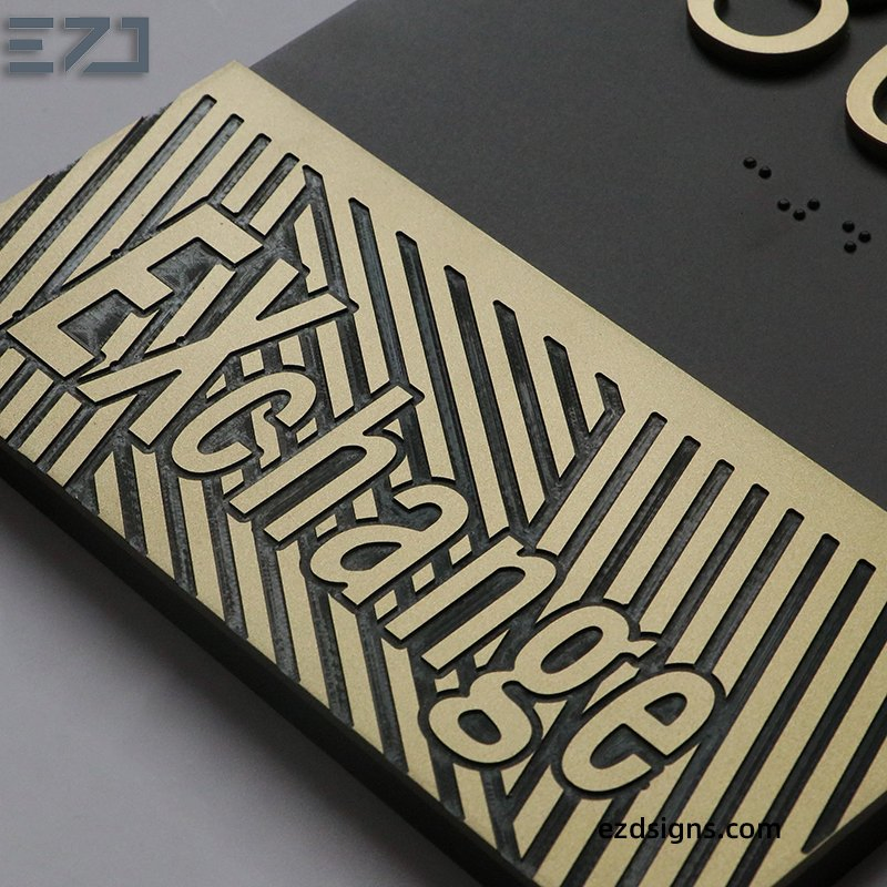 Custom Door Room Number Braille Ada Signage for Hotel Apartment Toilet