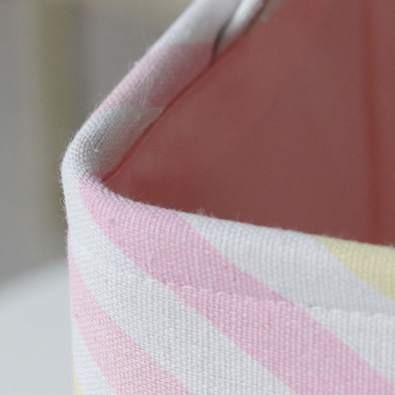 Factory Price Cotton and Linen Foldable Laundry Basket