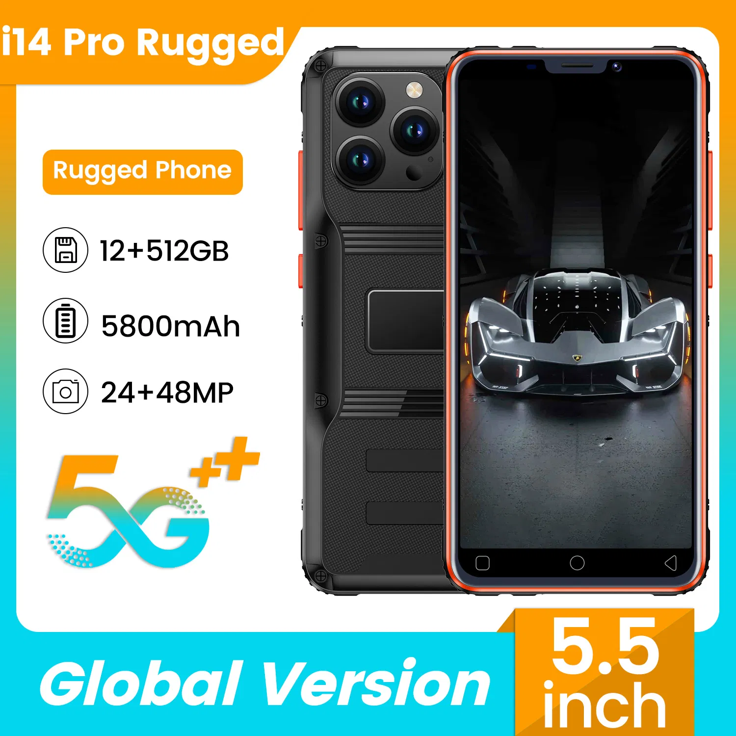 Viqee Phones Brand New Hot Sale Android Smart Phone Model I14PRO Rugged 1GB+8GB Cell Phone, OEM/ODM, Ready in Stock.