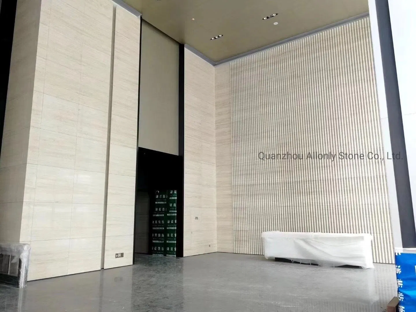 Moca Cream Marble Cladding Stone White/Beige Natural Limestone Slab for Wall Facade /Panels/ Floor Tiles