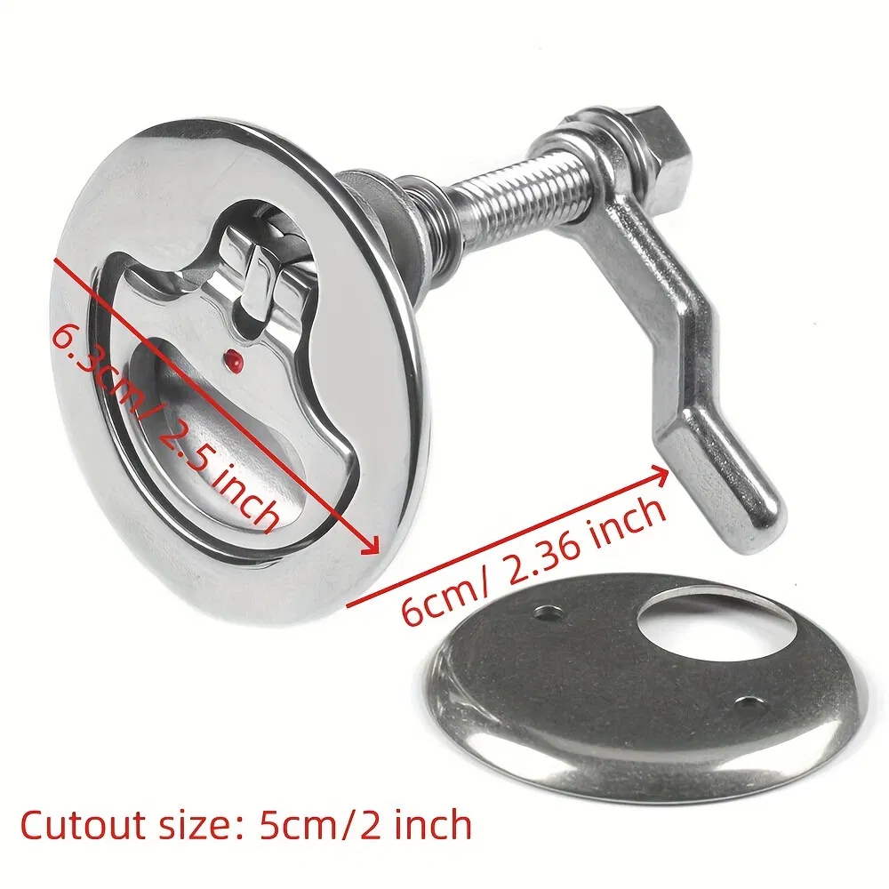 RV Marine 316 Stainless Steel 50mm Pull Ring Salm Boat Turning Lift Ring Handle Plush