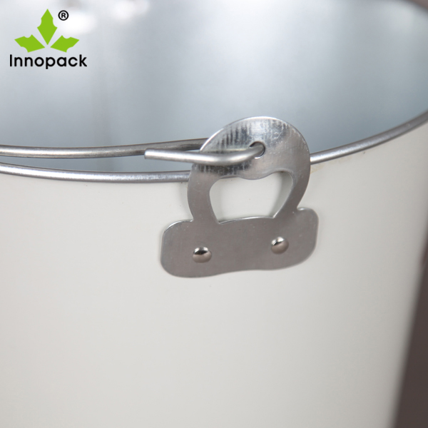 Metal Tin Ice Bucket with Handle for Ice/Wine/Beer