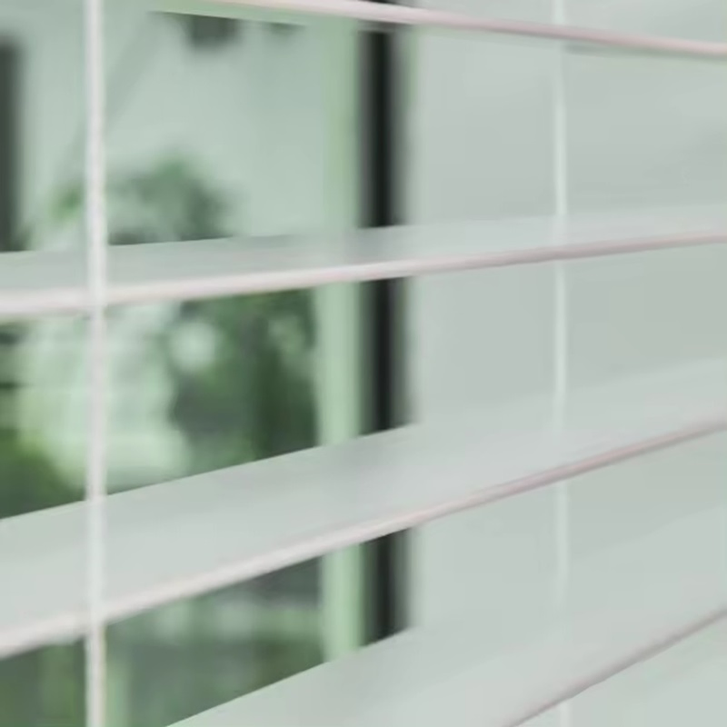Electric Cordless Venetian Wooden Blinds Vertical Pattern Window Shades