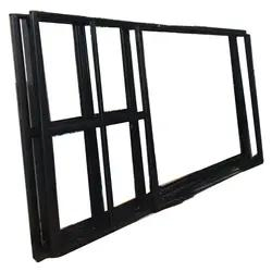 French Grill Powder Coated Black Steel Fixed Casement Windows for Sale
