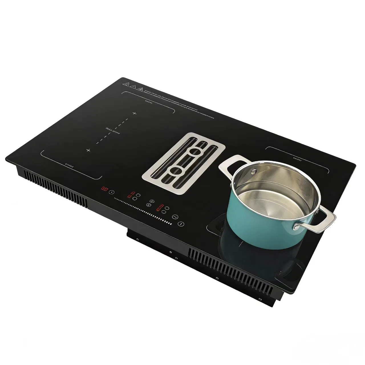 Premium Induction Cooktop with Built-in Downdraft for Smoke-Free Cooking