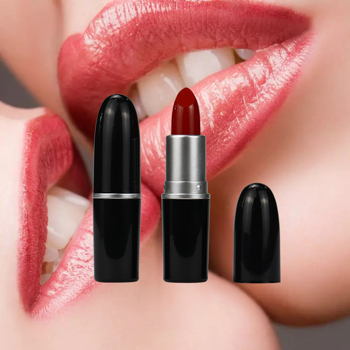 Fashion Best Make up Custom Logo Red Color Silver Matte Lipstick Velvet
