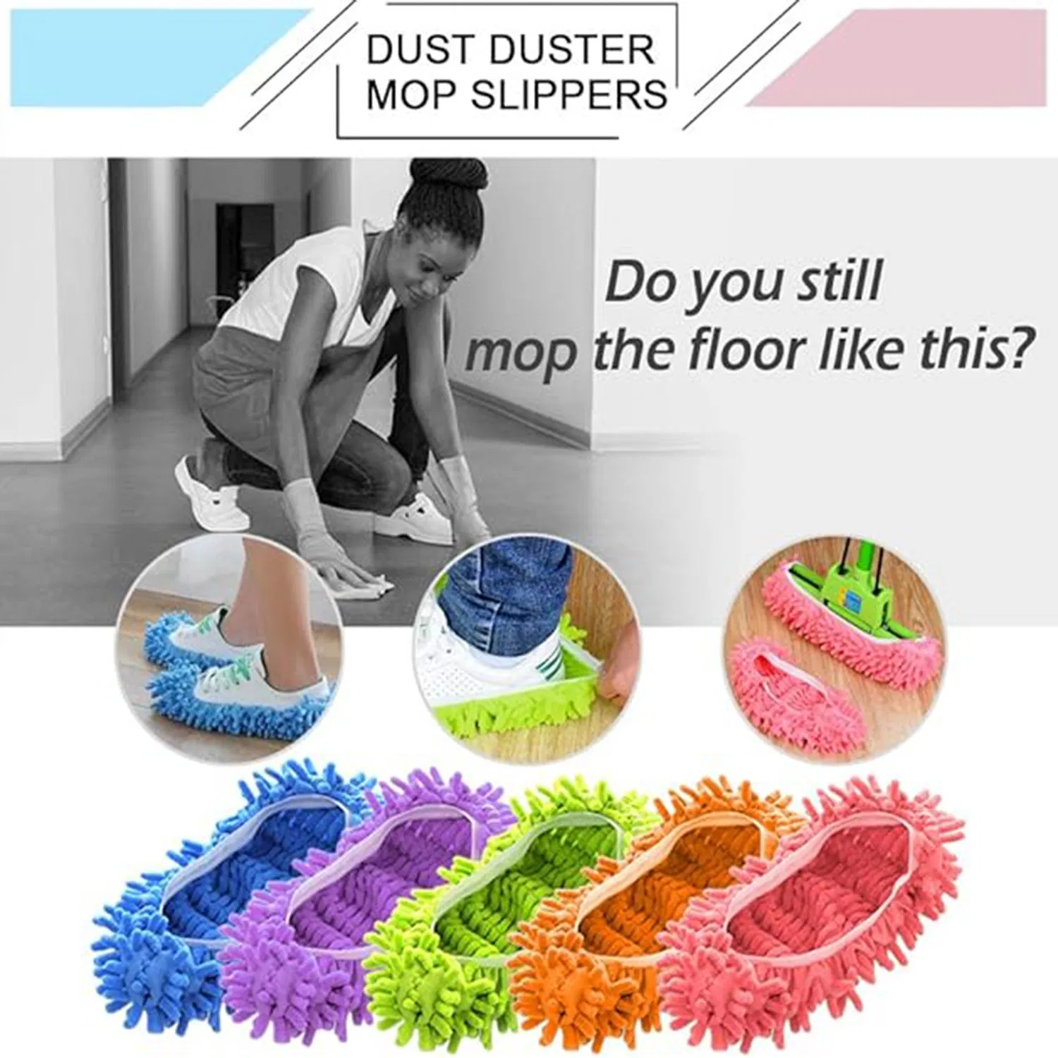 Shoes Cover for Mop Dust Duster Slippers Cleaning Floor