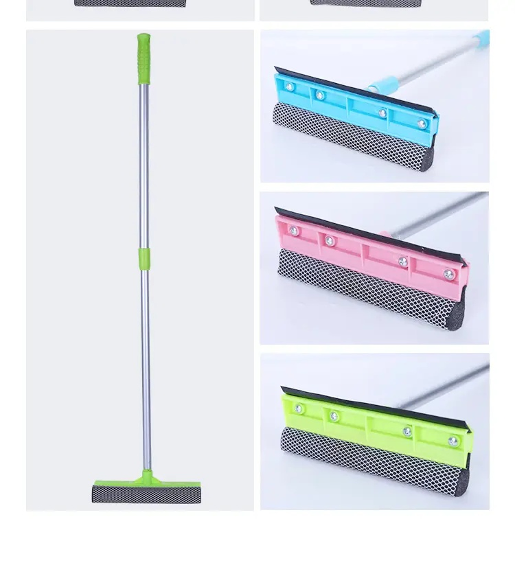 Aluminum Alloy Double-Sided Rubber Scraper Telescopic Window Cleaner Set for Car Glass Cleaning Cleaning Brushes Product