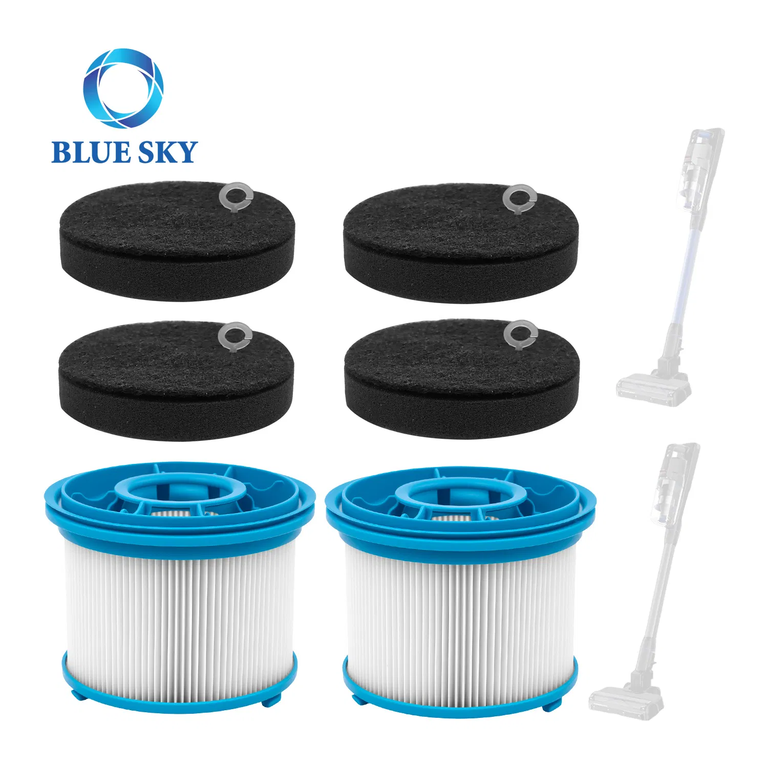 1646969 1646970 H13 HEPA & Pre Filter Pad Kit for Bissells Powerclean Furguard 280W 4039, 4051, 4052, 4205 Furfinder 200W 4052, 4026, 4031, 4137