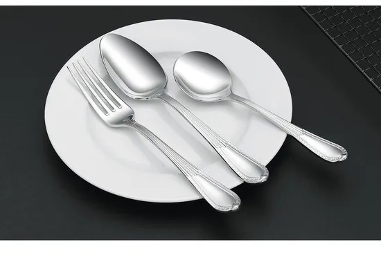 New Design Tableware Design Flatware Sets Stainless Steel Silver Spoon Fork Cutlery for Home