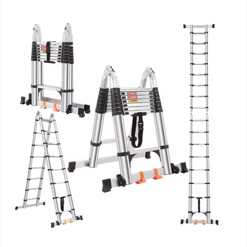 5-10steps CE/En131 Telescoping Folding Aluminum Lightweight Collapsible Ladder
