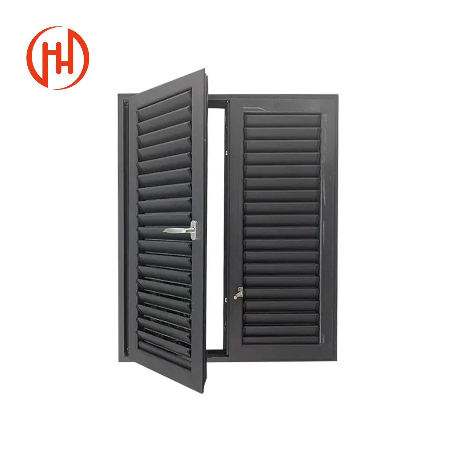 Custom Aluminum Louver Windows Fixed Horizontal Slats Louver Window and Door