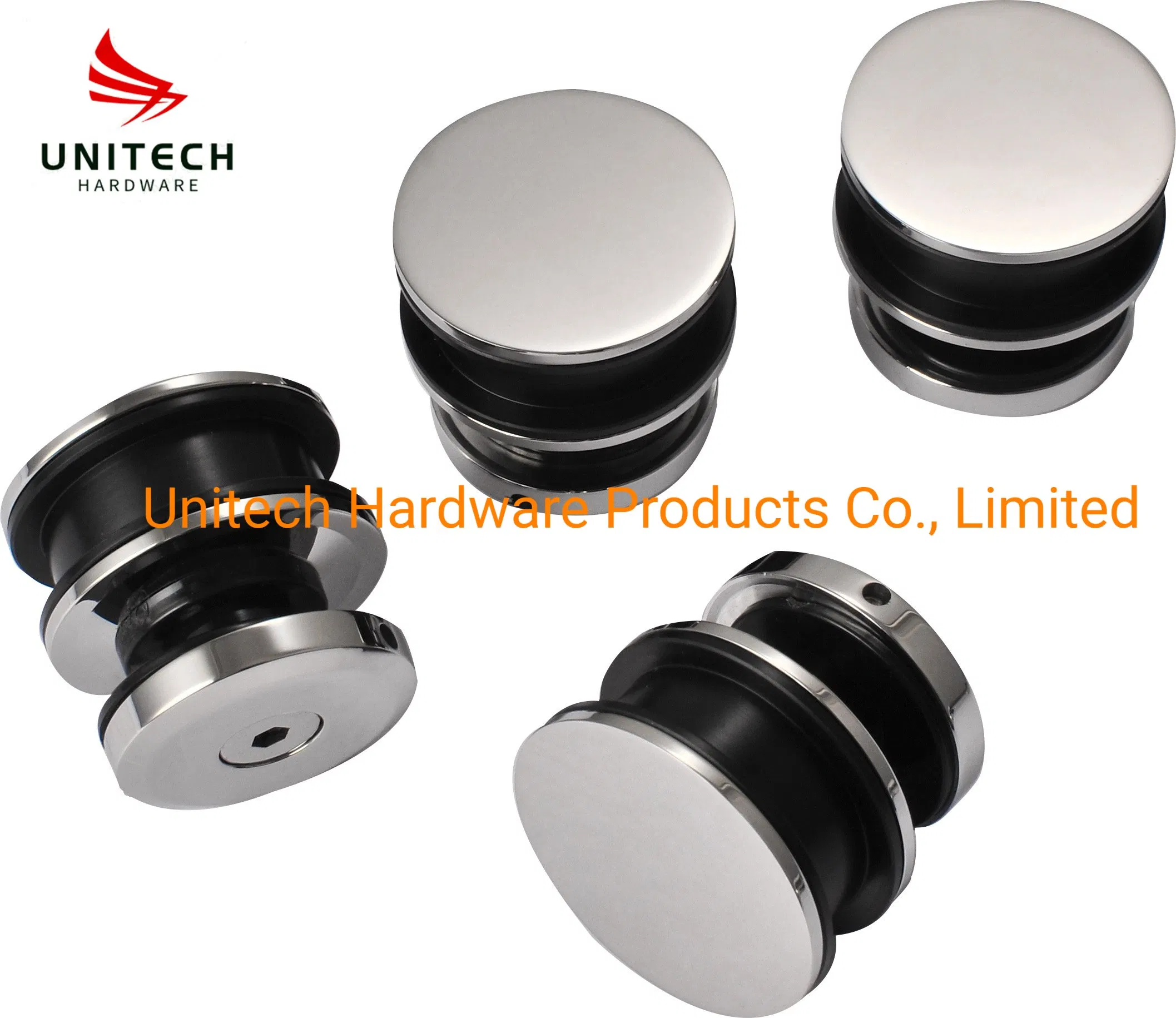Stainless Steel 304 Frameless Bathroom Sliding Door Roller Wheel Glass Fitting System